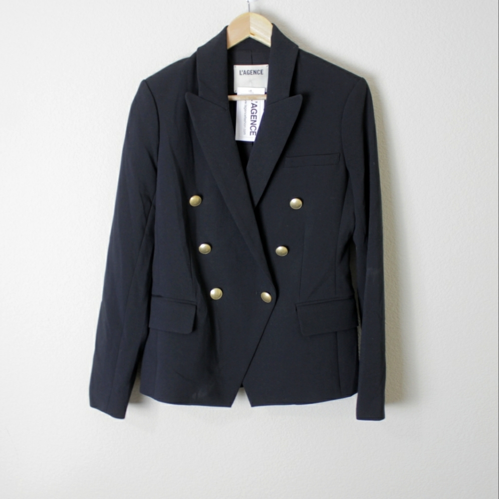L'AGENCE Kenzie Blazer in Black - Picture 2 of 6